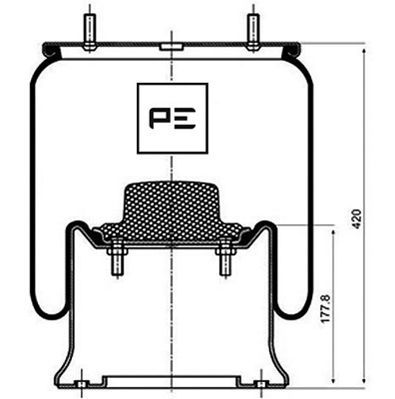 PE AUTOMOTIVE Pneimoatsperes spilvens, Pneimopiekare 084.101-72A